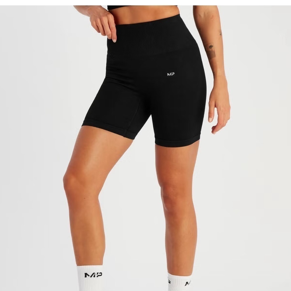 MP Women's Tempo Rib Seamless Shorts - Black